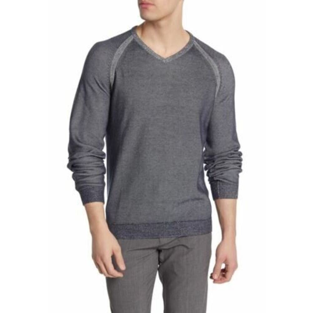 Tailor‎ Vintage Men's Reversible V-Neck Sweater Navy Blazer/Pebble Small $98